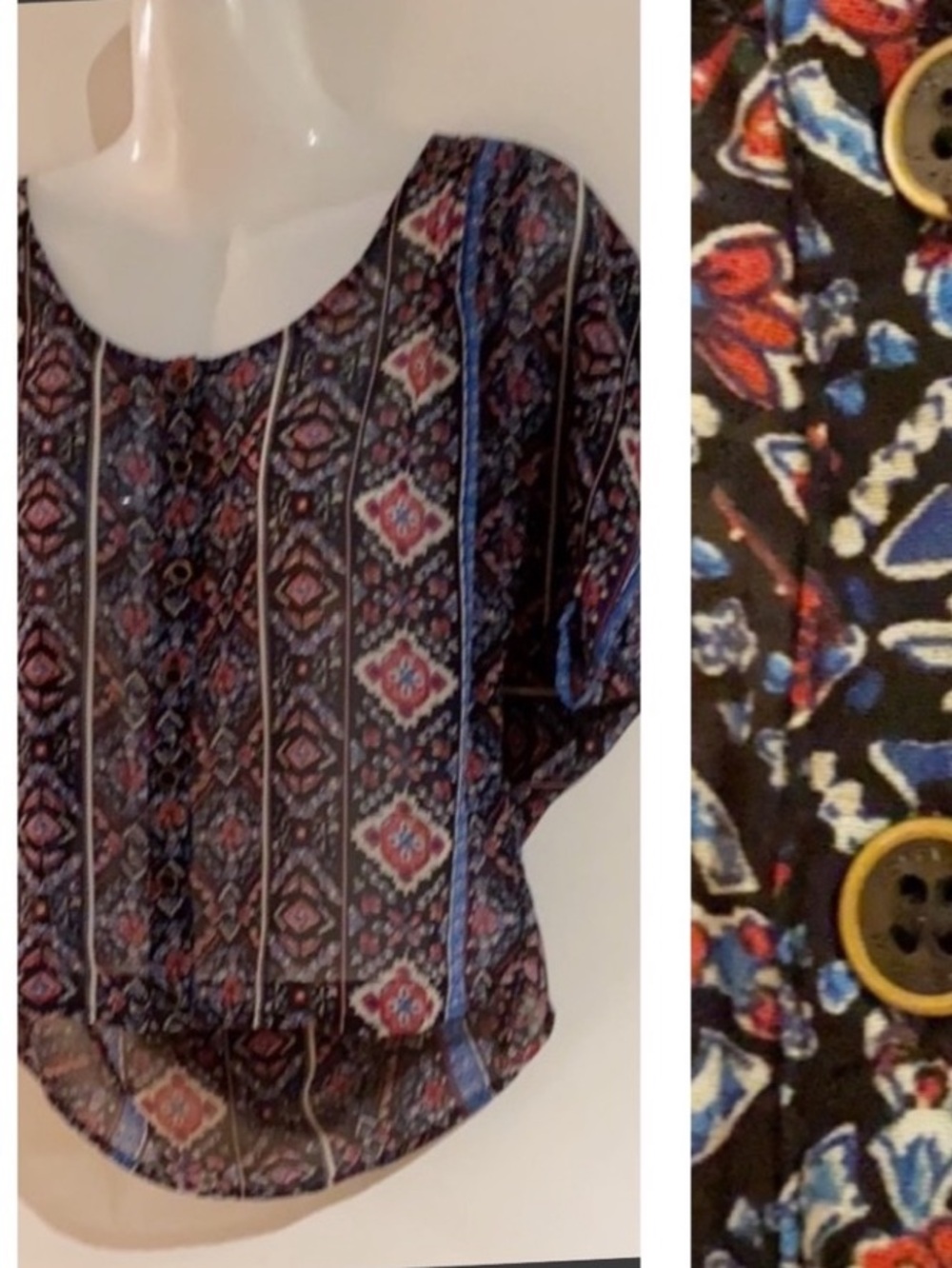 🔥$10🔥FOREVER 21 Semi Sheer Top Blouse w/ buttons!!!   Size S